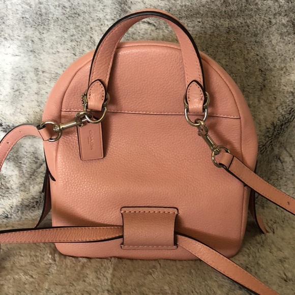 Coach Charlie Backpack in pebbled pink leather main image 4